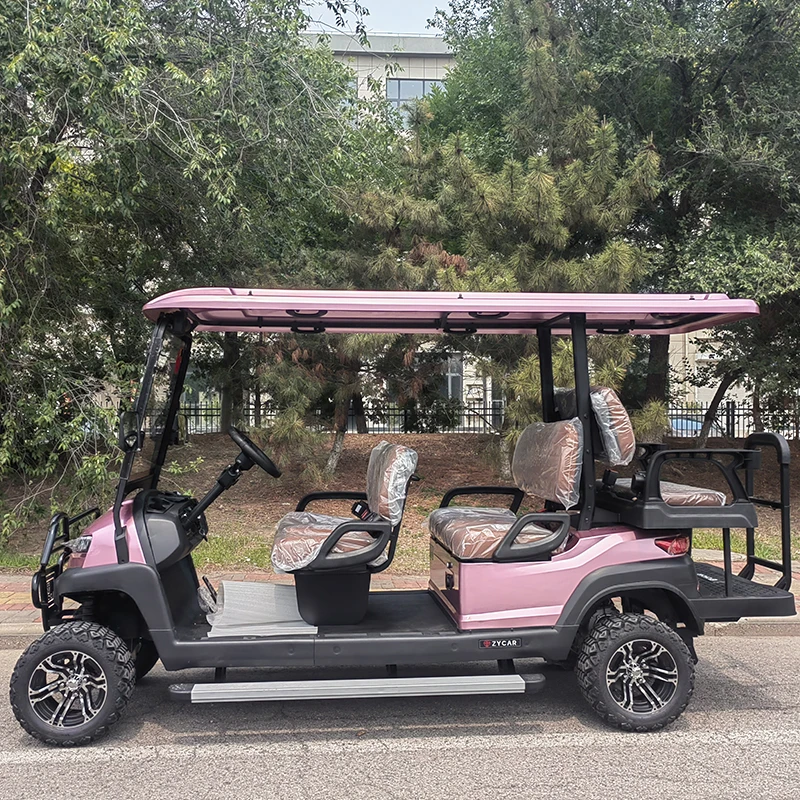 Xe điện sân golf 6 chỗ Z4C màu hồng